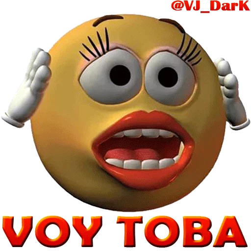 Стикер из набора 3D UZBEK SMILES by @VJ_DARK для Телеграм: Статические 😱