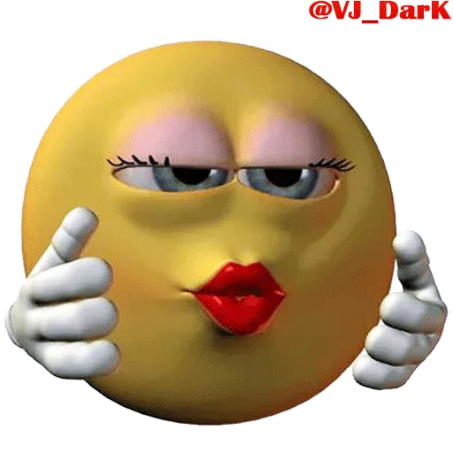 Стикер из набора 3D UZBEK SMILES by @VJ_DARK для Телеграм: Статические 😚