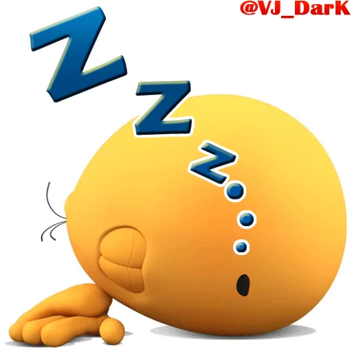 Стикер из набора 3D UZBEK SMILES by @VJ_DARK для Телеграм: Статические 😴