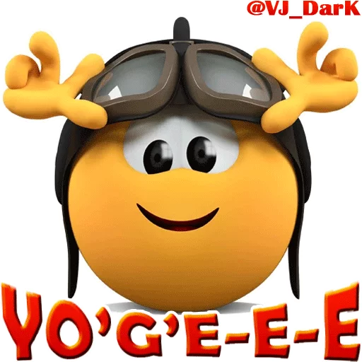 Стикер из набора 3D UZBEK SMILES by @VJ_DARK для Телеграм: Статические 😃