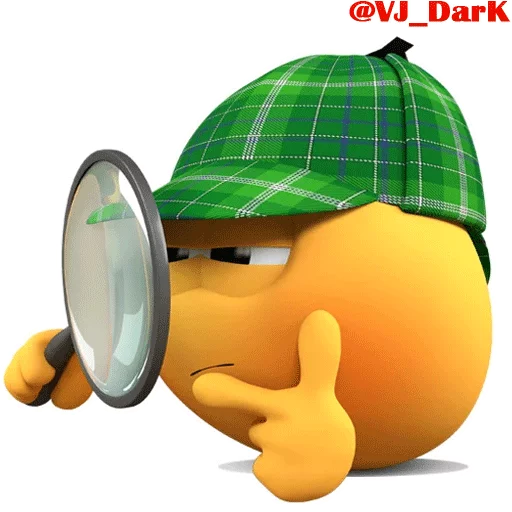Стикер из набора 3D UZBEK SMILES by @VJ_DARK для Телеграм: Статические 🤔