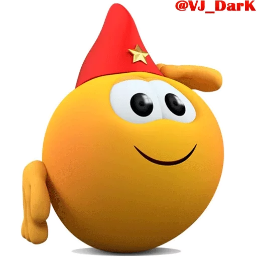 Стикер из набора 3D UZBEK SMILES by @VJ_DARK для Телеграм: Статические 🙂