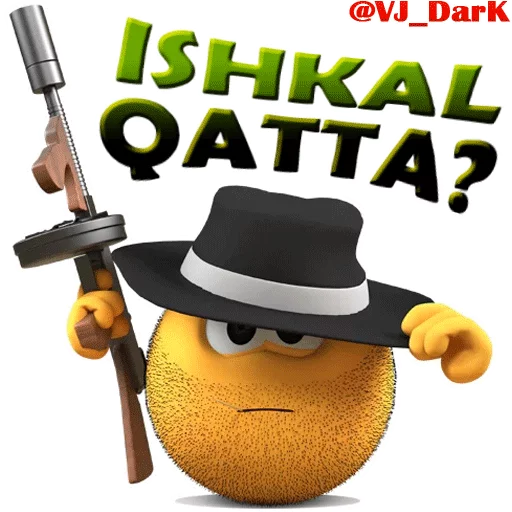 Стикер из набора 3D UZBEK SMILES by @VJ_DARK для Телеграм: Статические 😎