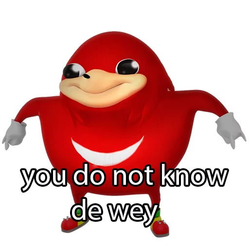 Стикер из набора Ugandan Knuckles @perverse для Телеграм: Статические 🇺🇬