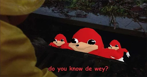 Стикер из набора Ugandan Knuckles @perverse для Телеграм: Статические 🇺🇬