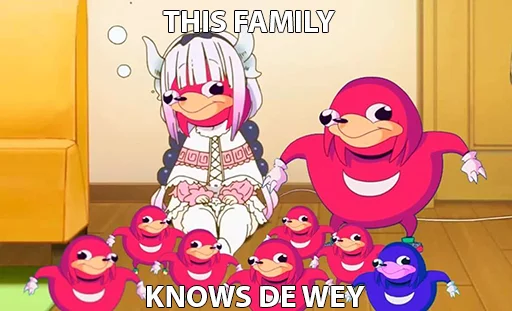 Стикер из набора Ugandan Knuckles @perverse для Телеграм: Статические 👪