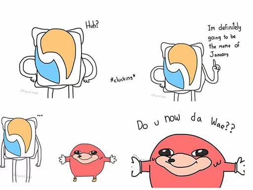 Стикер из набора Ugandan Knuckles @perverse для Телеграм: Статические 🇺🇬