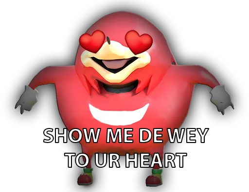 Стикер из набора Ugandan Knuckles @perverse для Телеграм: Статические 😍