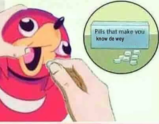 Стикер из набора Ugandan Knuckles @perverse для Телеграм: Статические 💊