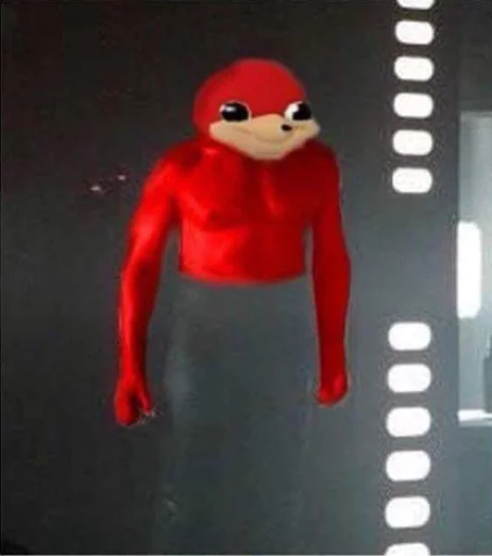 Стикер из набора Ugandan Knuckles @perverse для Телеграм: Статические 😐
