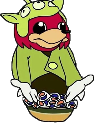 Стикер из набора Ugandan Knuckles @perverse для Телеграм: Статические 😳