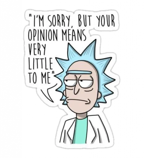 Стикер из набора Rick and Morty by @TheYehudi для Телеграм: Анимированные, Статические 🧐