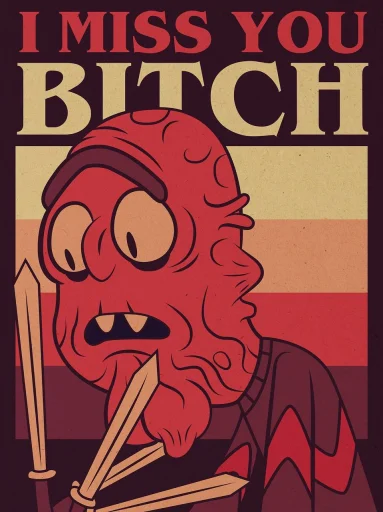Стикер из набора Rick and Morty by @TheYehudi для Телеграм: Анимированные, Статические 😕