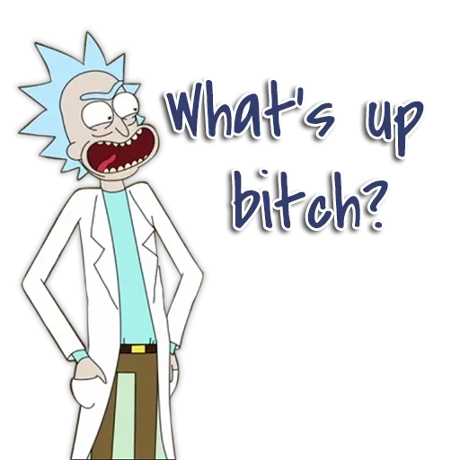 Стикер из набора Rick and Morty by @TheYehudi для Телеграм: Анимированные, Статические 🙋♂️