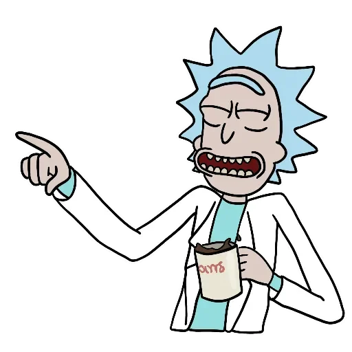 Стикер из набора Rick and Morty by @TheYehudi для Телеграм: Анимированные, Статические 😂