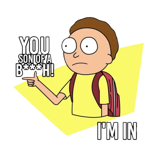 Стикер из набора Rick and Morty by @TheYehudi для Телеграм: Анимированные, Статические 👍