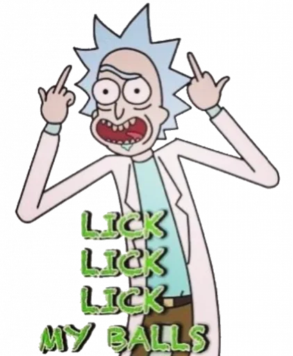 Стикер из набора Rick and Morty by @TheYehudi для Телеграм: Анимированные, Статические 🖕