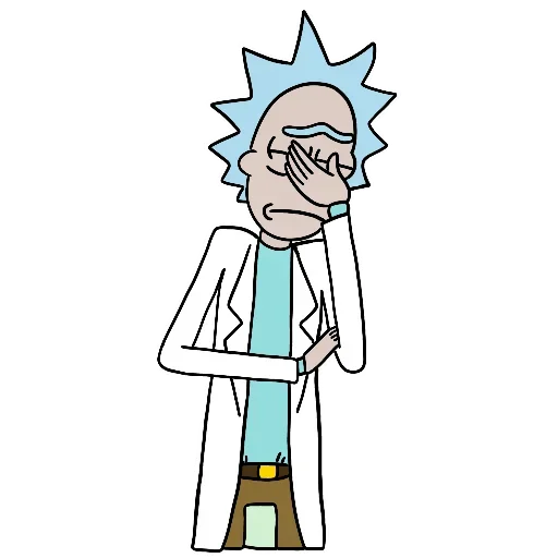 Стикер из набора Rick and Morty by @TheYehudi для Телеграм: Анимированные, Статические 🤦♂️