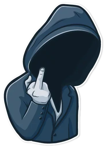 Стикер из набора Unofficial Telegram Stickers для Телеграм: Статические 🖕