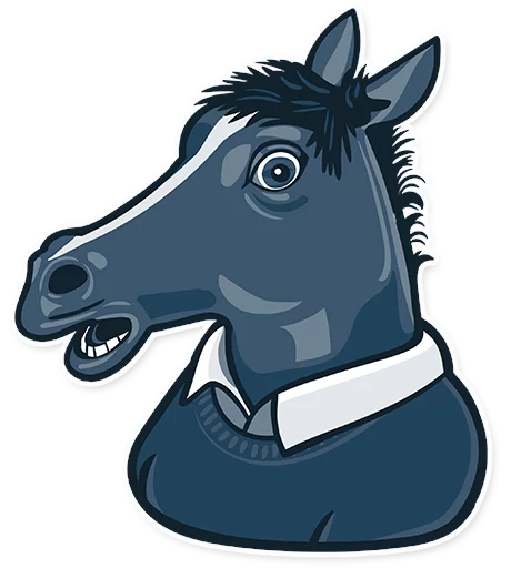 Стикер из набора Unofficial Telegram Stickers для Телеграм: Статические 🐴