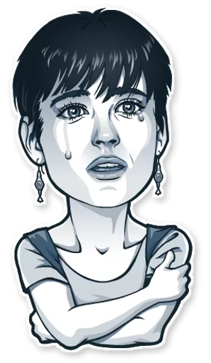Стикер из набора Unofficial Telegram Stickers для Телеграм: Статические 😢