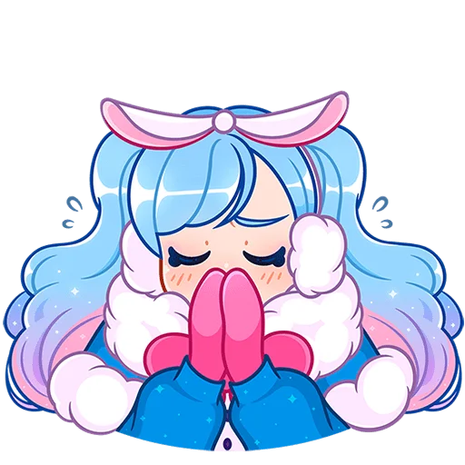 Стикер из набора @Premium_Stikers | Зимняя Долли Без Текста для Телеграм: Анимированные, Статические 🙏