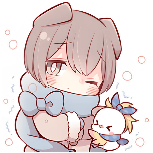Стикер из набора Зимние котята @Nyasticks для Телеграм: Статические 😉