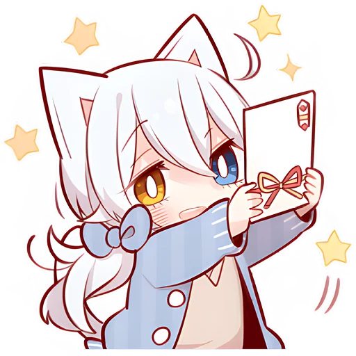 Стикер из набора Зимние котята @Nyasticks для Телеграм: Статические 💌