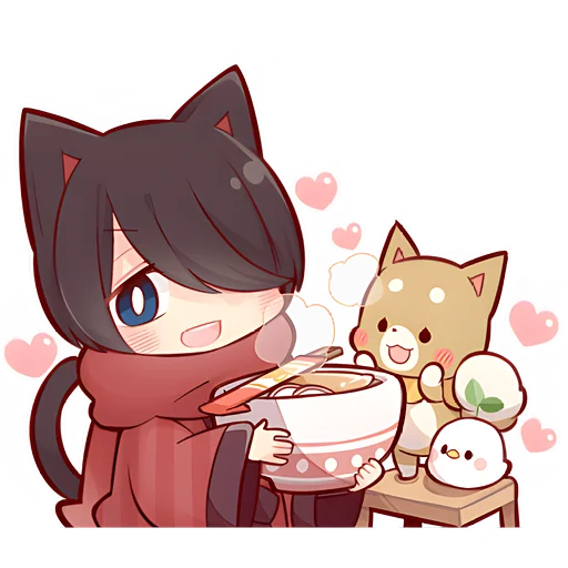 Стикер из набора Зимние котята @Nyasticks для Телеграм: Статические 😋