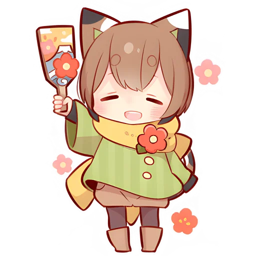 Стикер из набора Зимние котята @Nyasticks для Телеграм: Статические ☺️