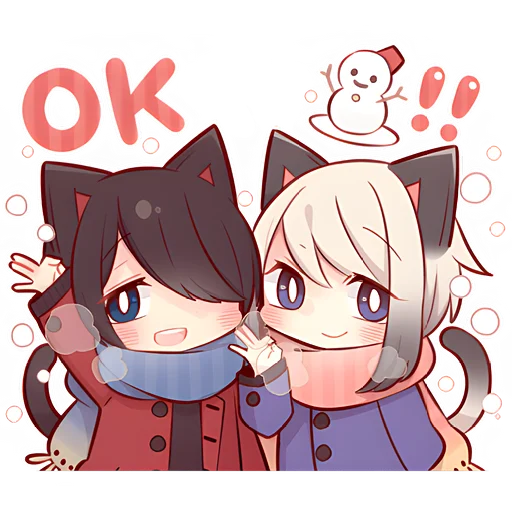 Стикер из набора Зимние котята @Nyasticks для Телеграм: Статические 👌