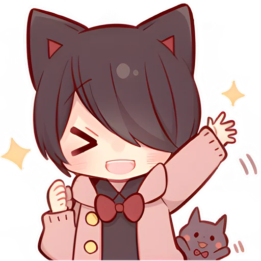 Стикер из набора Зимние котята @Nyasticks для Телеграм: Статические 👋