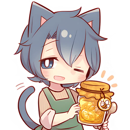 Стикер из набора Зимние котята @Nyasticks для Телеграм: Статические 🍋