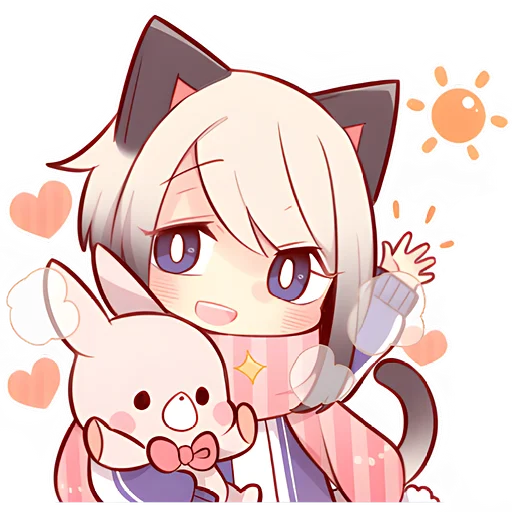 Стикер из набора Зимние котята @Nyasticks для Телеграм: Статические 👋