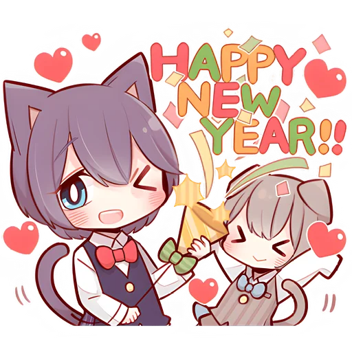 Стикер из набора Зимние котята @Nyasticks для Телеграм: Статические 🥳