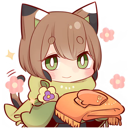 Стикер из набора Зимние котята @Nyasticks для Телеграм: Статические 👑