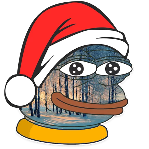 Стикерпак Winter Pepe для Телеграм: Статические