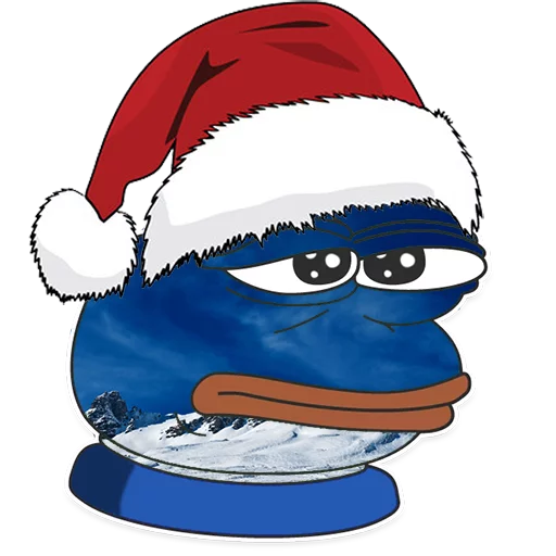 Стикер из набора Winter Pepe для Телеграм: Статические 😑
