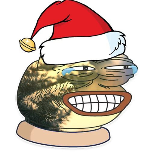 Стикер из набора Winter Pepe для Телеграм: Статические 😂