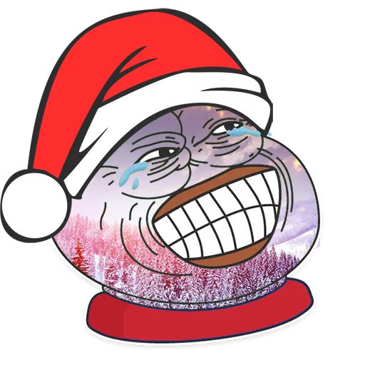 Стикер из набора Winter Pepe для Телеграм: Статические 😂