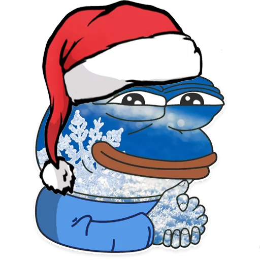Стикер из набора Winter Pepe для Телеграм: Статические 😏