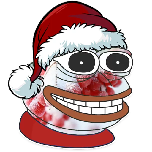 Стикер из набора Winter Pepe для Телеграм: Статические 😍
