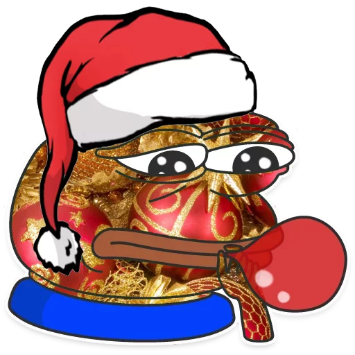 Стикер из набора Winter Pepe для Телеграм: Статические ☹️