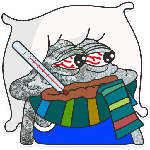 Стикер из набора Winter Pepe для Телеграм: Статические 🤒