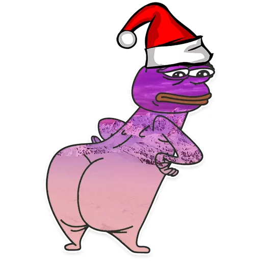 Стикер из набора Winter Pepe для Телеграм: Статические 😕