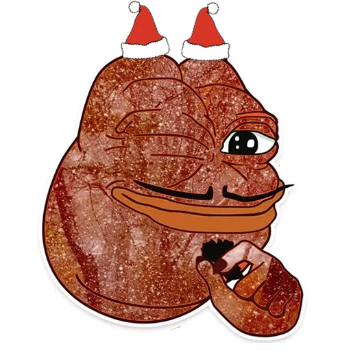 Стикер из набора Winter Pepe для Телеграм: Статические 😈