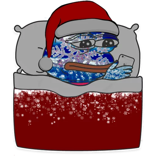 Стикер из набора Winter Pepe для Телеграм: Статические 😞