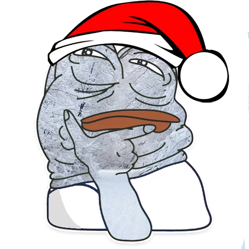 Стикер из набора Winter Pepe для Телеграм: Статические 🤔