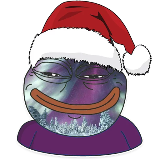 Стикер из набора Winter Pepe для Телеграм: Статические 😌