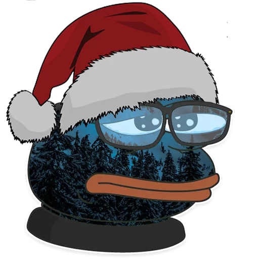 Стикер из набора Winter Pepe для Телеграм: Статические 😑